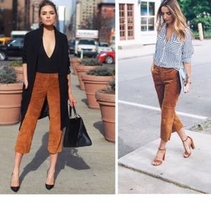 Express suede flat front culottes sz 4